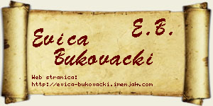 Evica Bukovački vizit kartica